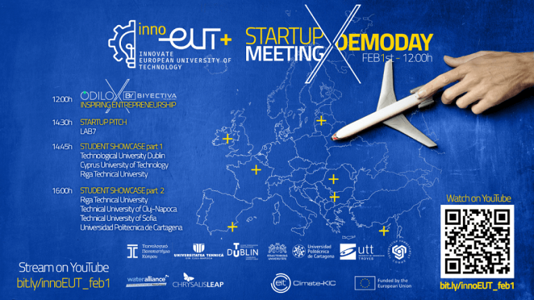 RTU studenti prezentē biznesa idejas EUT+ demo dienā Spānijā