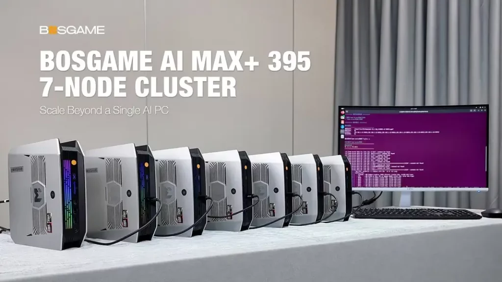 Bosgame ar septiņiem mini datoriem darbina DeepSeek-V3.1