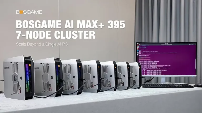 Bosgame ar septiņiem mini datoriem darbina DeepSeek-V3.1