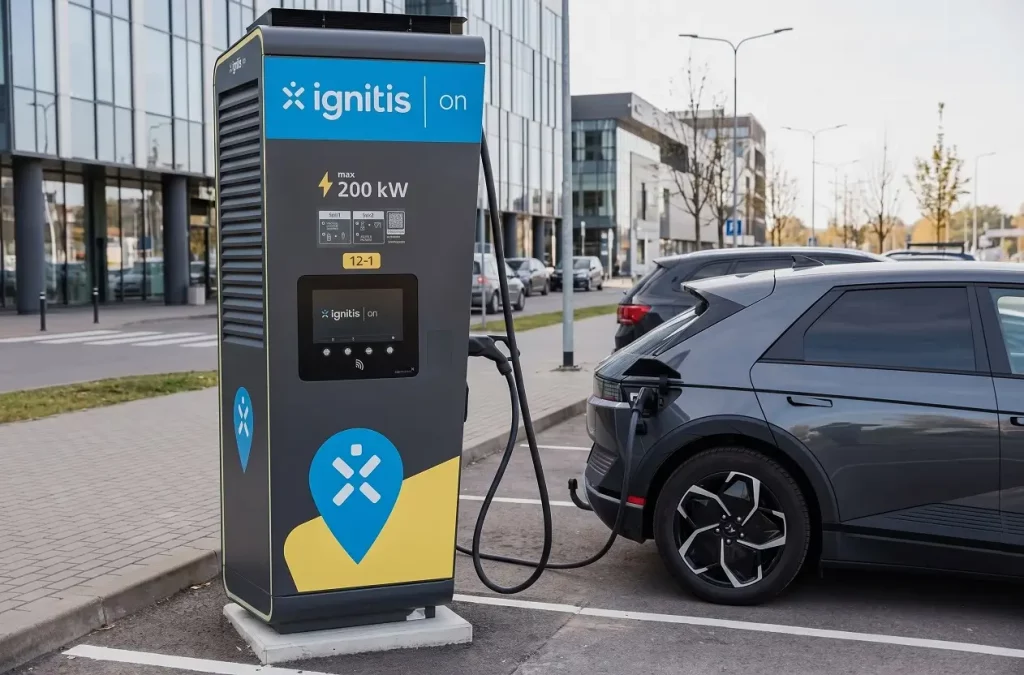 “Ignitis ON” ievieš dīkstāves maksu visās ātrās elektroauto uzlādes stacijās Latvijā